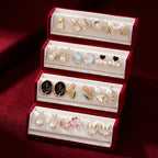 The Enchanted Garden Collection: 12-Pair Premium Earring Set in Luxury Velvet Tiered Case